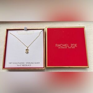 Rachel Zoe Sterling Silver Initial S Necklace BRAND NEW BNWT